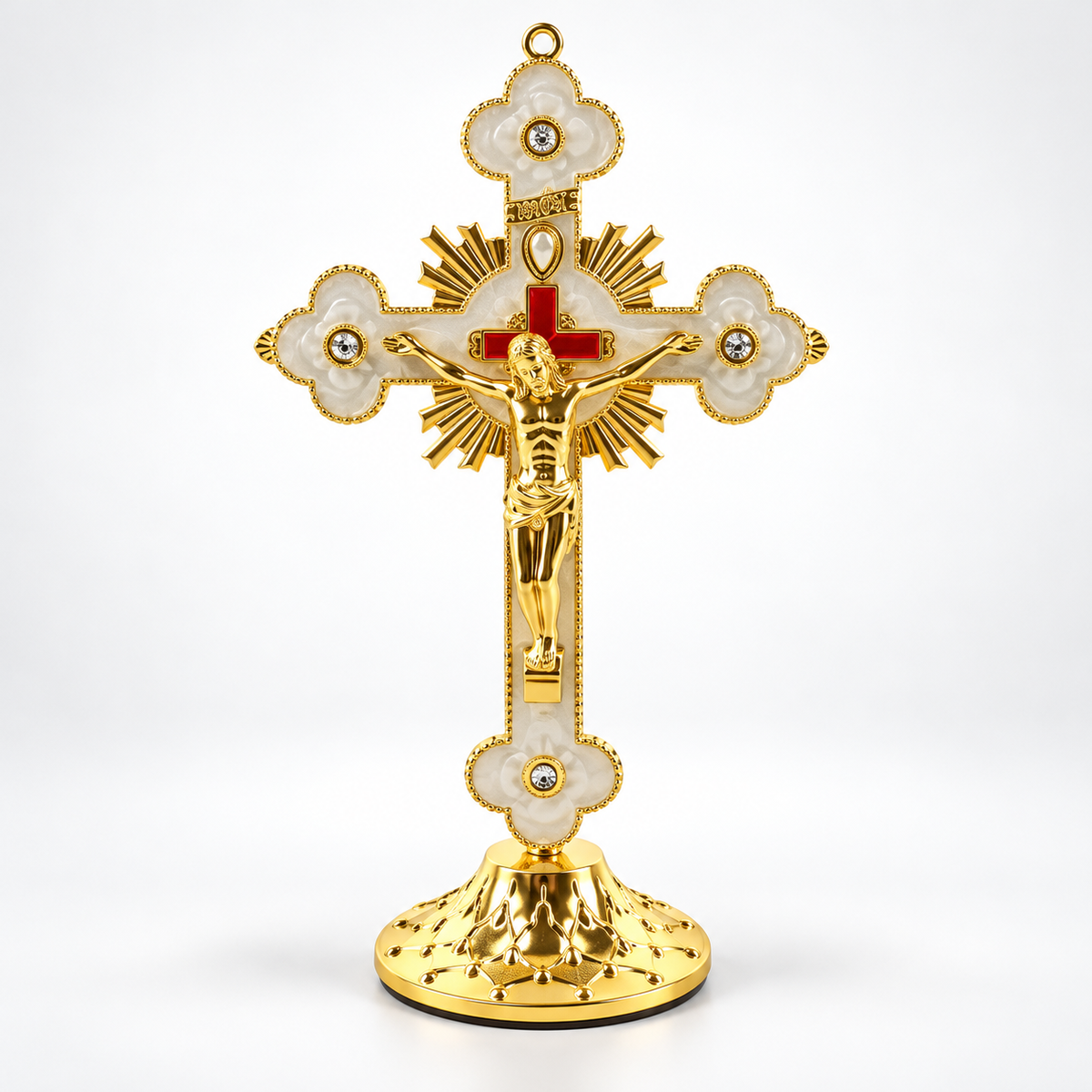 Crucifixo Religioso Ouro Branco