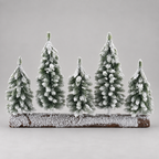 Decoração de Natal Base com Árvores e Neve