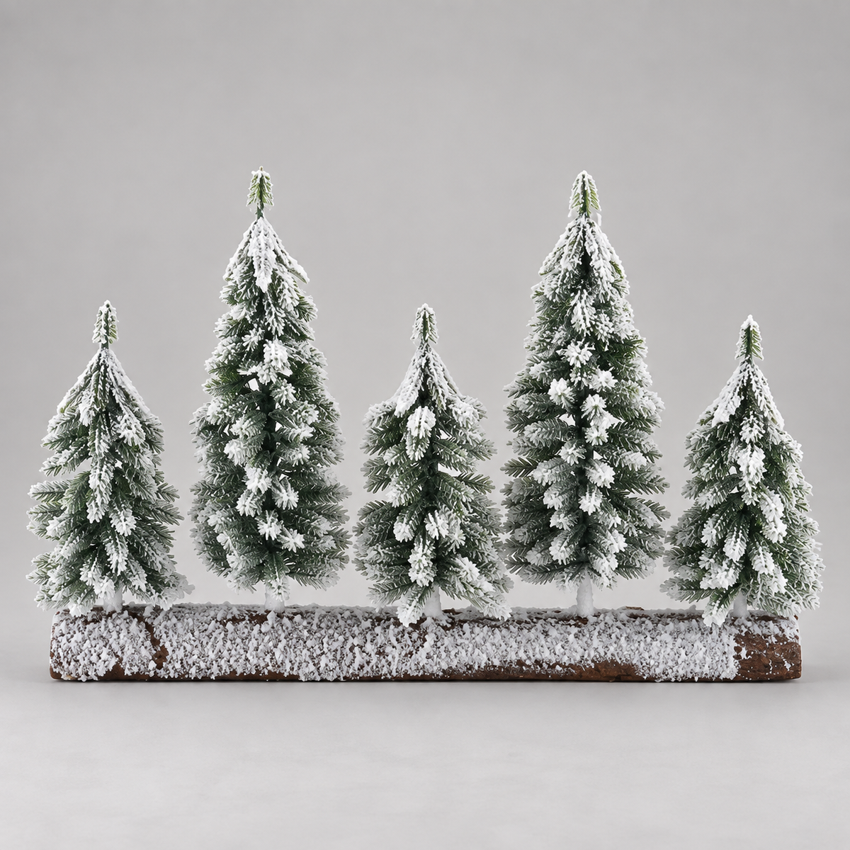 Decoração de Natal Base com Árvores e Neve