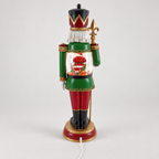 Soldado Quebra-Nozes Decorativo de Natal com Luz