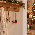 Decoração de Natal Perna de Elfo Colorido