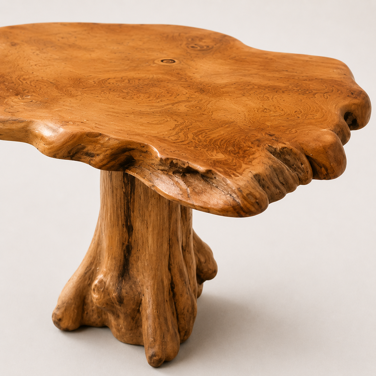 Mesa Árbol Tronco Teca
