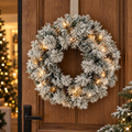 Decoração de Natal Coroa com Neve