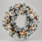 Decoração de Natal Coroa com Neve