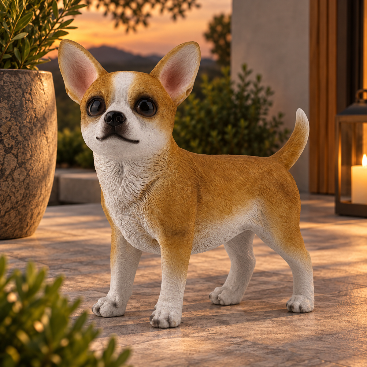 Cão Chihuahua em Resina