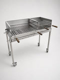 Churrasqueira Tapa Ventos em Inox de Patas com Rodas