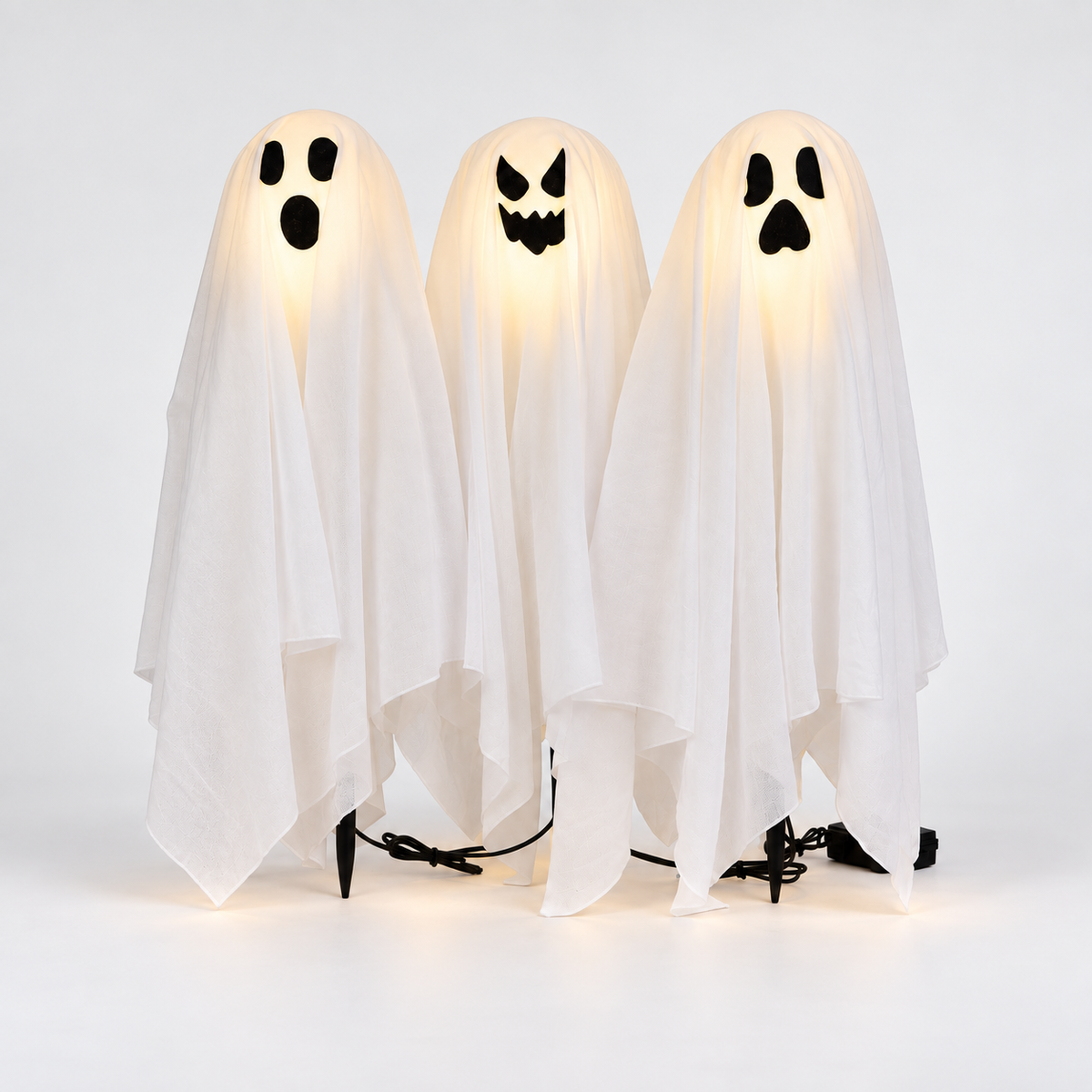 Conjunto de Fantasmas com Luz LED para Halloween