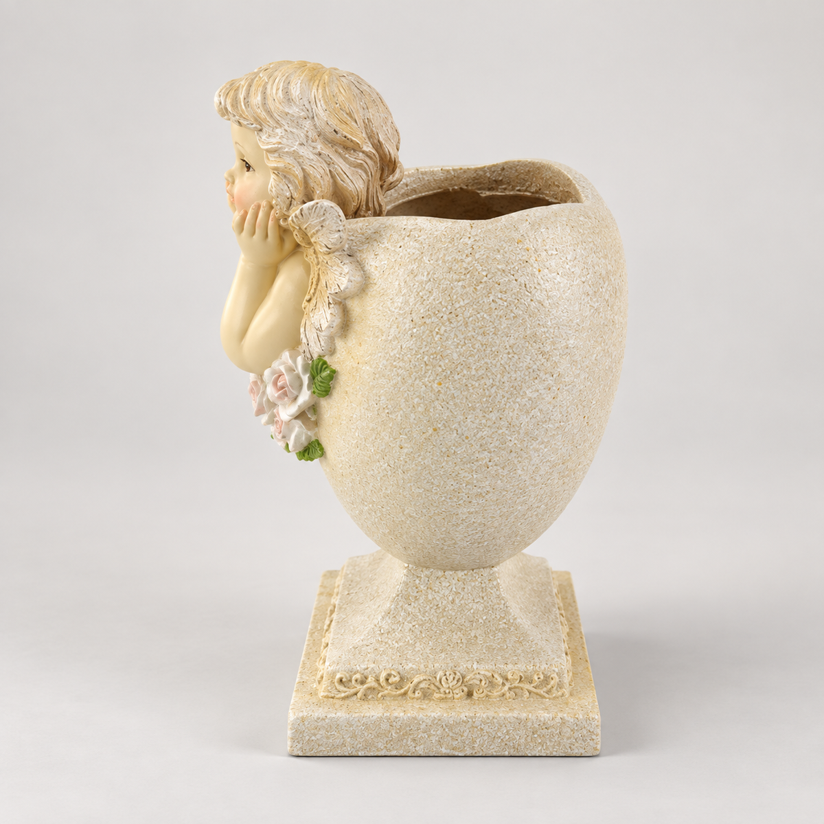 Vaso com Anjo em Marfinite