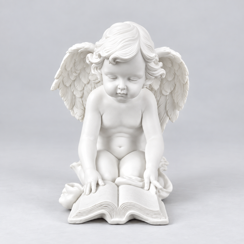 Anjo com Livro em Marfinite