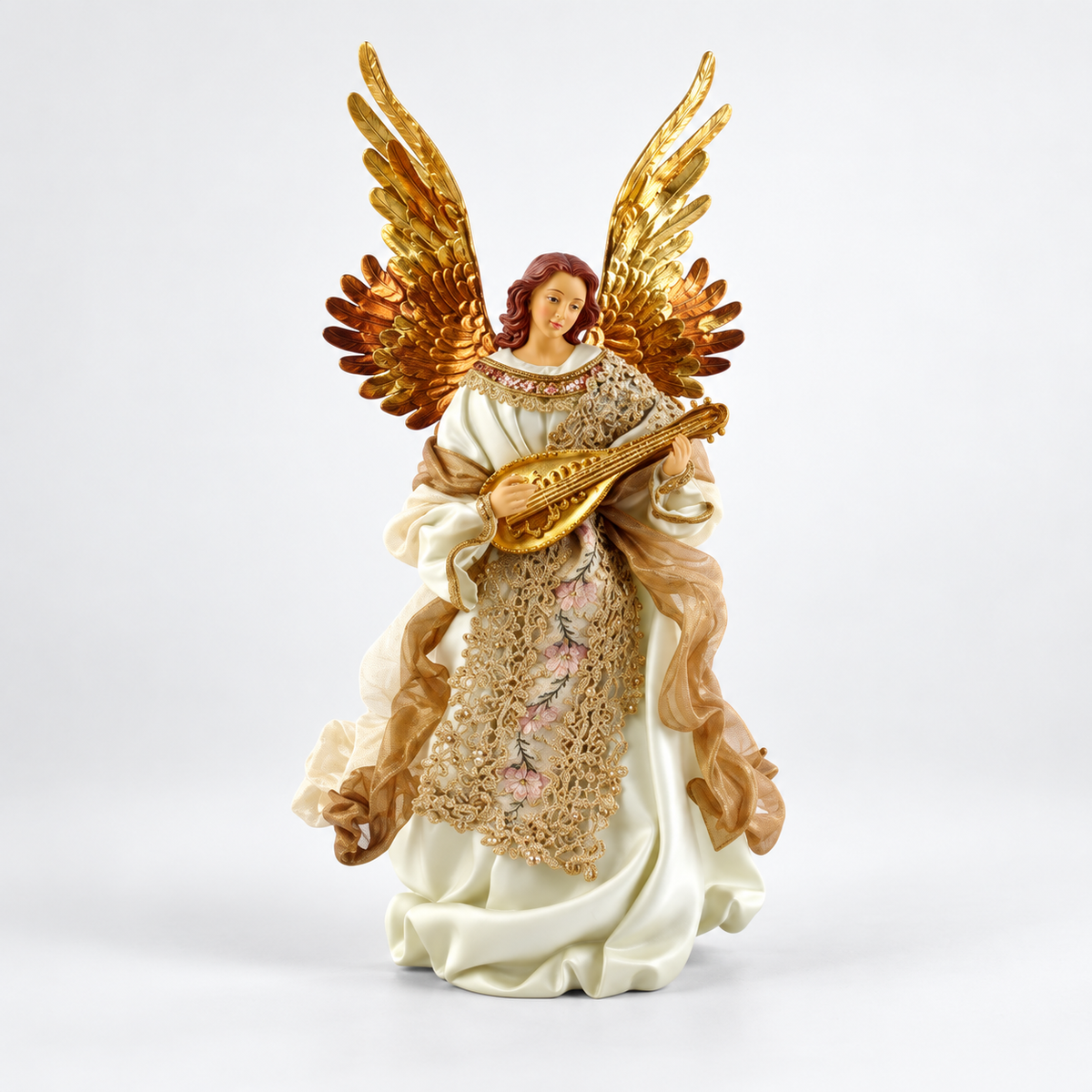 Anjo Decorativo com Instrumento Musical