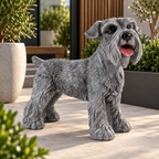 Cão Schnauzer em Resina