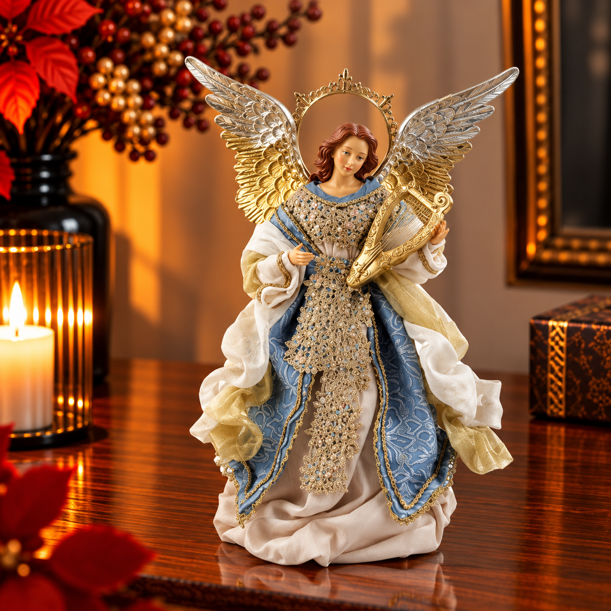 Anjo Decorativo com Harpa