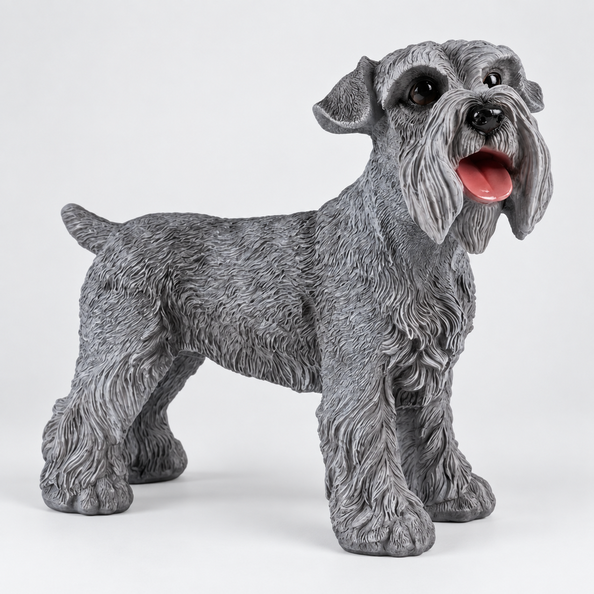 Cão Schnauzer em Resina