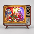 Televisão Decorativa de Natal com Luz – Estilo Vintage