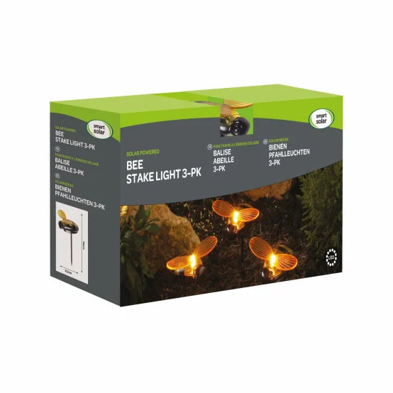 Estaca Solar Abelha (pack 3)