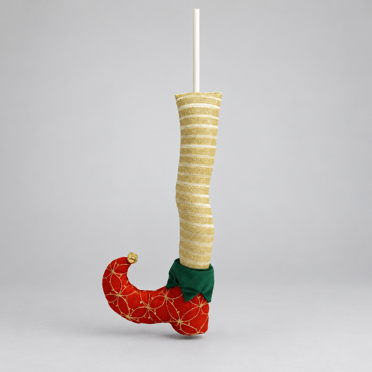 Decoração de Natal Perna de Elfo Colorido