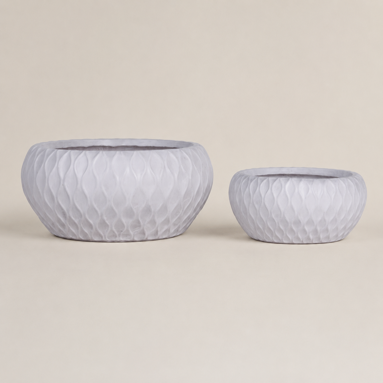 CONJUNTO DE FLOREIRAS EM FIBRA DE RESINA