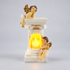 Castiçal em Coluna com Anjos e Luz Led