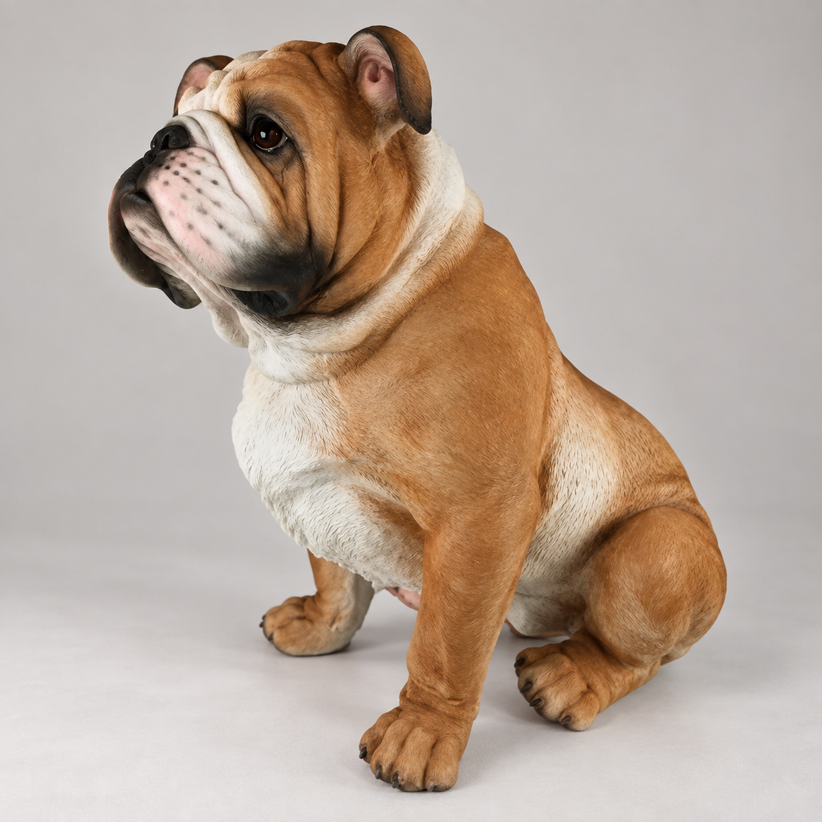 Cão Bulldog em Resina
