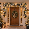 Decoração de Natal Grinalda com Neve