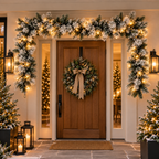Decoração de Natal Grinalda com Neve