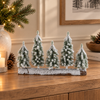 Decoração de Natal Base com Árvores e Neve