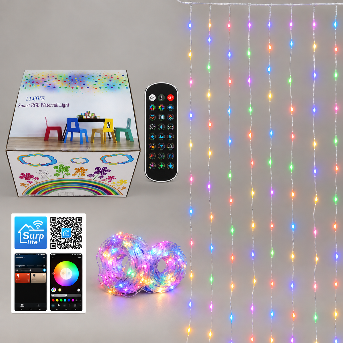Iluminação de Natal Luzes Led Rgb