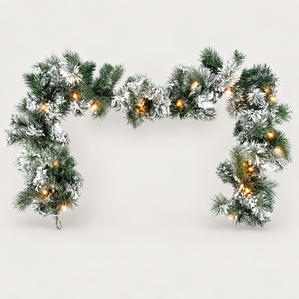 Decoração de Natal Grinalda com Neve