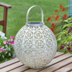 Lanterna Solar Damasco(creme)