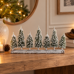 Decoração de Natal Base com Árvores e Neve