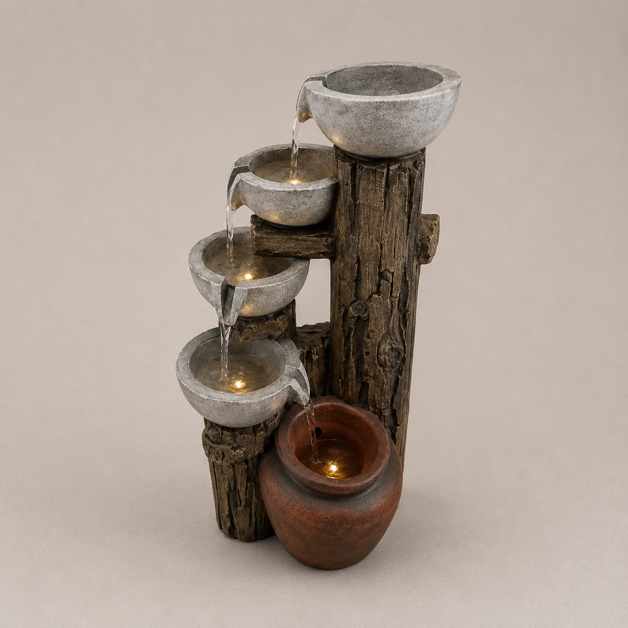 FONTE VASOS C/LUZ LED EM MARFINITE