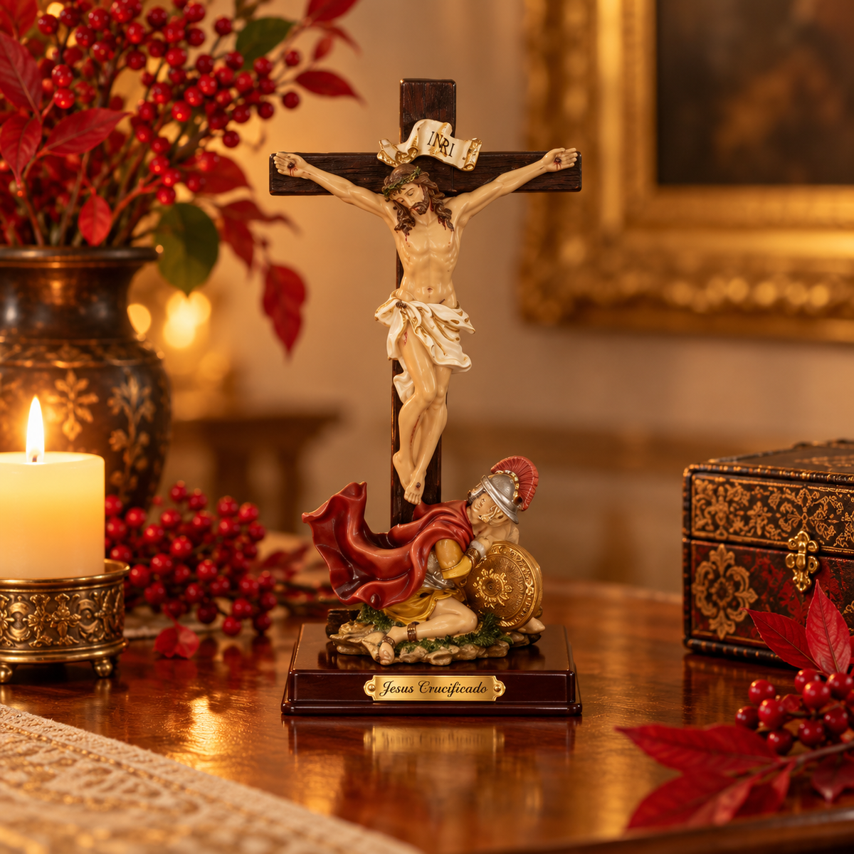 Decoração Cristo na Cruz com Judeu